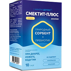 Сердце Континента МинералДетокс Смектит-Плюс инулин Сердце Континента порошок ваниль саше №10