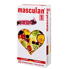 Masculan презервативы Masculan1 Ultra №10 нежные с ароматом тутти-фрутти