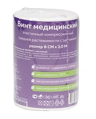 Бинт Bona Mente! Лайт эластичный компрессионный средней растяжимости с застежкой 3м х 8см