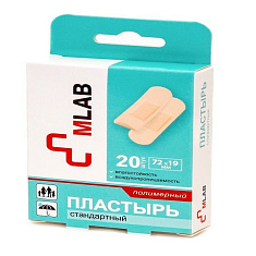 MLAB Пластырь стандартный бактерицидный полимерный №20