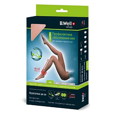 B.Well Колготки PRO JW-311 компрессионные прозрачные 18-22 мм рт.ст. 1 класс р.3 Nero