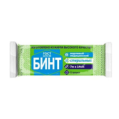 Бинт марлевый медицинский стерильный 7м х14см Фарм-Сфера