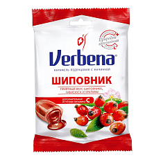 Вербена карамель леденцовая с начинкой шиповник и витамином С 60 г
