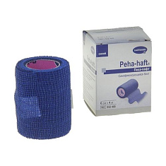 HARTMANN Peha-haft бинт самофиксирующийся 4м x6см синий