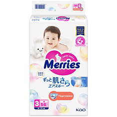 Merries подгузники M 6-11 кг N56