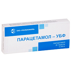 Парацетамол-Убф таблетки 500мг N20