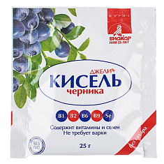 Джели + Кисель черника порошок гранулированный 25г