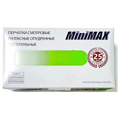 Archdale Minimax Перчатки смотровые латексные нестерильные опудренные гладкие S N50 пар