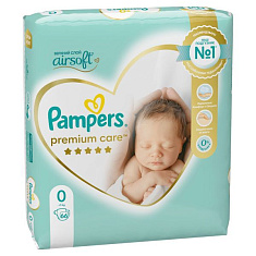 Pampers подгузники для новорожденных Newborn Premium Care 0-3кг N66