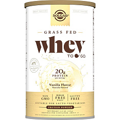 Солгар Белковая сыворотка Whey to go со вкусом ванили 338г банка