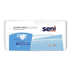 Seni Super Classic Подгузники для взрослых р. XL обхват талии 130-170 N30