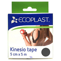 Ecoplast Кинезио тейп 5смх5м черный