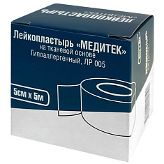 Медитек Лейкопластырь на тканевой основе ЛР 005 5х500см