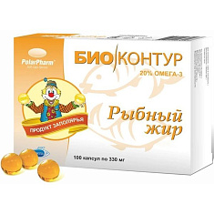 Рыбный жир пищевой капсулы 0,3г N100
