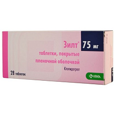 Зилт таблетки п.п.о. 75мг N28