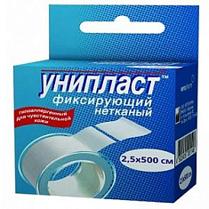 Лейкопластырь 2,5х500см Унипласт нетканная основа