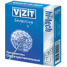 Визит Презервативы VIZIT №3 Hi-tech Sensitive (сверхчувствительные)