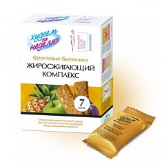 ХУДЕЕМ ЗА НЕДЕЛЮ батончик фруктовый жиросжигательный комплекс №7