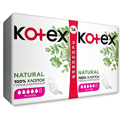 Kotex Прокладки Natural супер N14