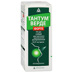 Тантум верде форте спрей 0,51мг/доза 15мл