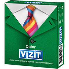 Визит Презервативы VIZIT Color Цветные ароматизированные 3 шт.