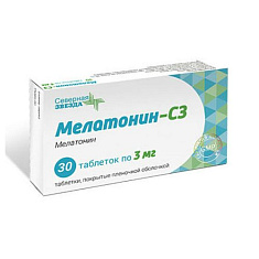 Мелатонин-CЗ таблетки п.п.о 3мг N30