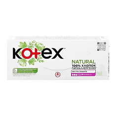 Прокладки ежедневные Котекс Natural Экстра защита нормал+ N18