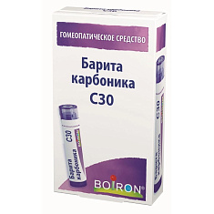 Барита Карбоника С30 Гомеопатический монокомпонентный препарат минерально-химического происхождения гранулы гомеопатические 4г