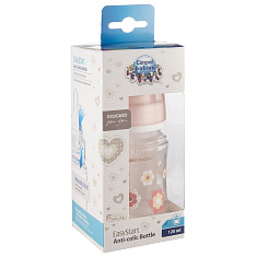 Canpol Бутылочка PP EasyStart с широким горлышком антиколиковая 0+ 120 мл Newborn baby 35/216 розовая