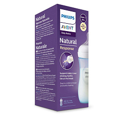 Авент Natural Бутылочка с силиконовой соской полипропилен 260мл N1 SCY903/21 (SCF035/17) голубой