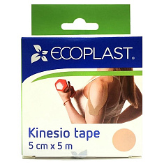 Ecoplast Кинезио тейп 5смх5м бежевый