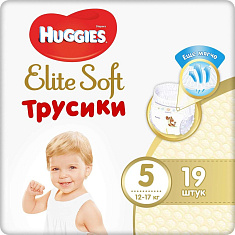 Huggies Подгузники-трусики Элит Софт 5 13-17 кг N19