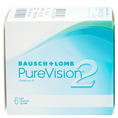 Линзы контактные Bausch & Lomb pure vision 2 (BALAFILCON A) N6 /-7,00