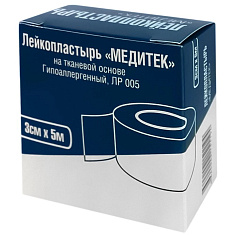 Медитек Лейкопластырь на тканевой основе ЛР 005 3х500см
