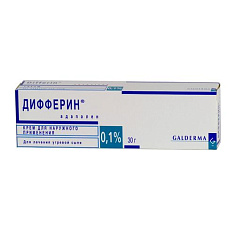 Дифферин крем д/наружн применения 0,1% 30г N1 туба