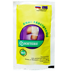 Бинт эластичный трубчатый латексно-полиэфирный Интекс р.4 №1
