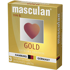 Masculan презервативы Masculan5 Ultra №3 утонченный латекс, золотого цвета