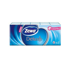 Zewa Платки носовые Делюкс трехслойные 10шт спайка 10шт