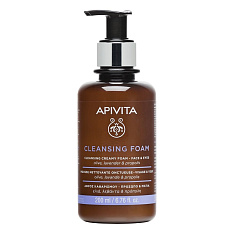 Apivita Cleansing Очищающая пенка для лица и глаз с Оливой Лавандой и Прополисом 200мл