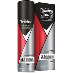 Rexona Men Clinical Protection Антиперспирант аэрозоль Защита и Уверенность 150мл