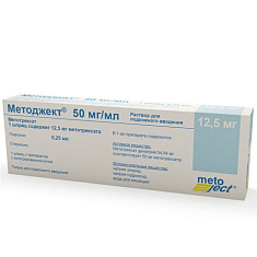 Методжект раствор для подкожного введения 50мг/мл 12,5мг 0,25мл N1 шпр