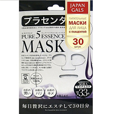 Japan Gals Маска с плацентой Pure5 Essential 30 шт