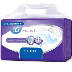 iD Protect Пеленки одноразовые впитывающие 40х60см №30