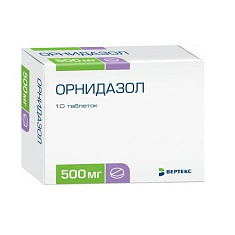 Орнидазол таблетки п.п.о. 500мг N10