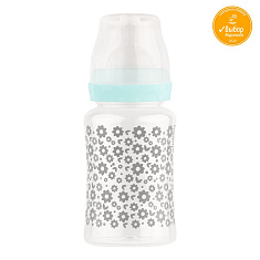 Lubby Бутылочка для кормления силиконовая соска широкое горло 0+ 250мл 20154