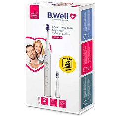 B.Well Зубная щетка звуковая электрическая MED-870 белая