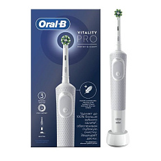 Oral-B Зубная щетка электрическая Vitality PRO тип 3708 с насадкой Crossaction белая
