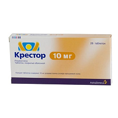 Крестор таблетки п.п.о. 10мг N28
