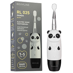Revyline Зубная щетка электрическая звуковая RL025 Baby Panda для детей 1+ черная