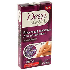 Флоресан Deep depil Восковые полоски для депиляции сухой кожи с Лавандой N20